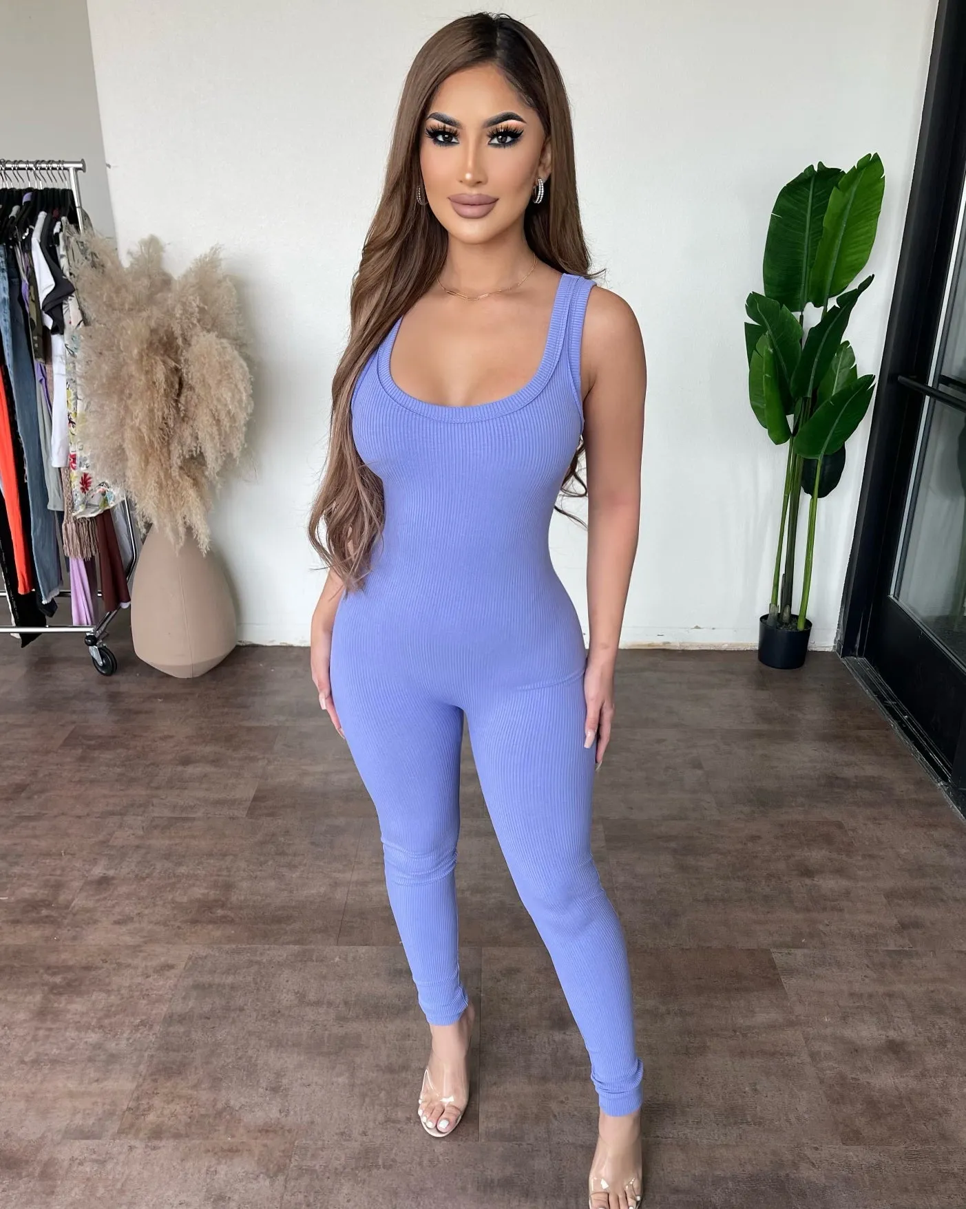 Everly Tank Jumpsuit(Purple) sold by OOTDFash