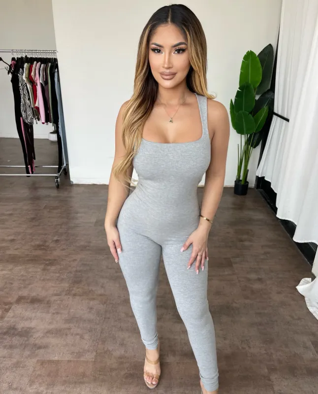 Yolanda Tank Jumpsuit(Grey) sold by OOTDFash