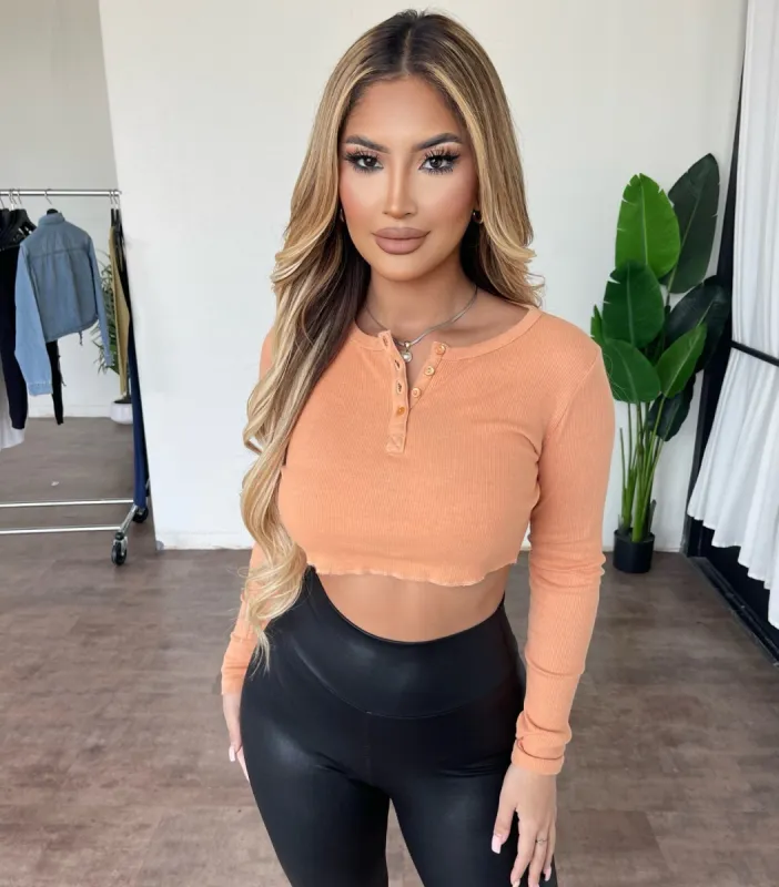 Tina Longsleeve Top(Sandstone) made by Mono B