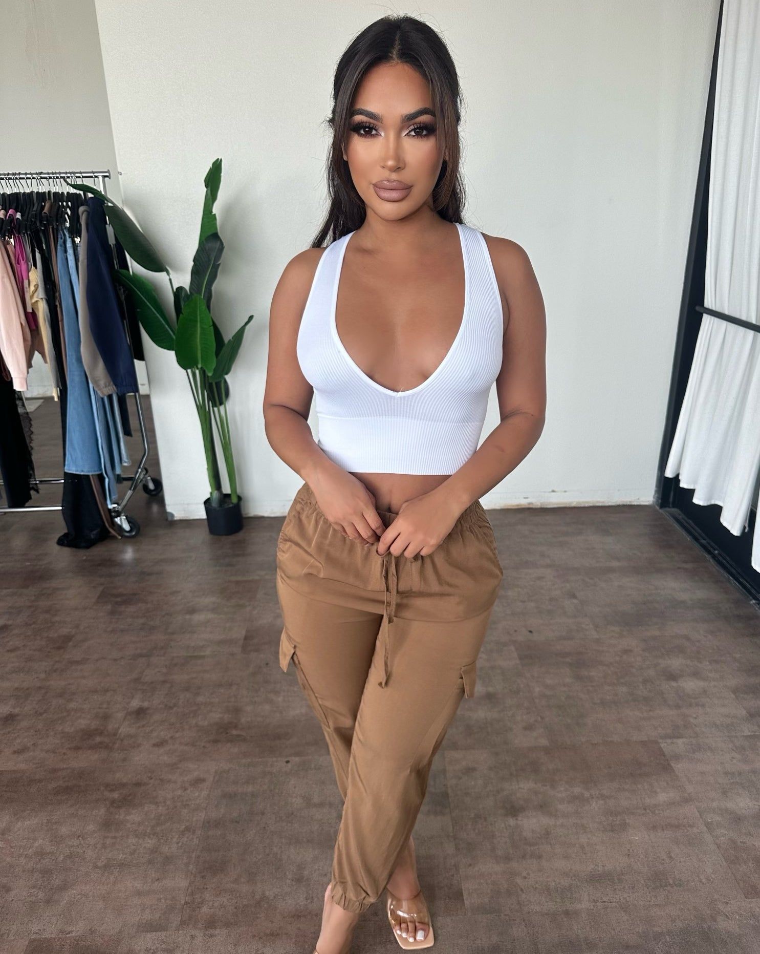 Evera Cargo Joggers (Camel) sold by OOTDFash