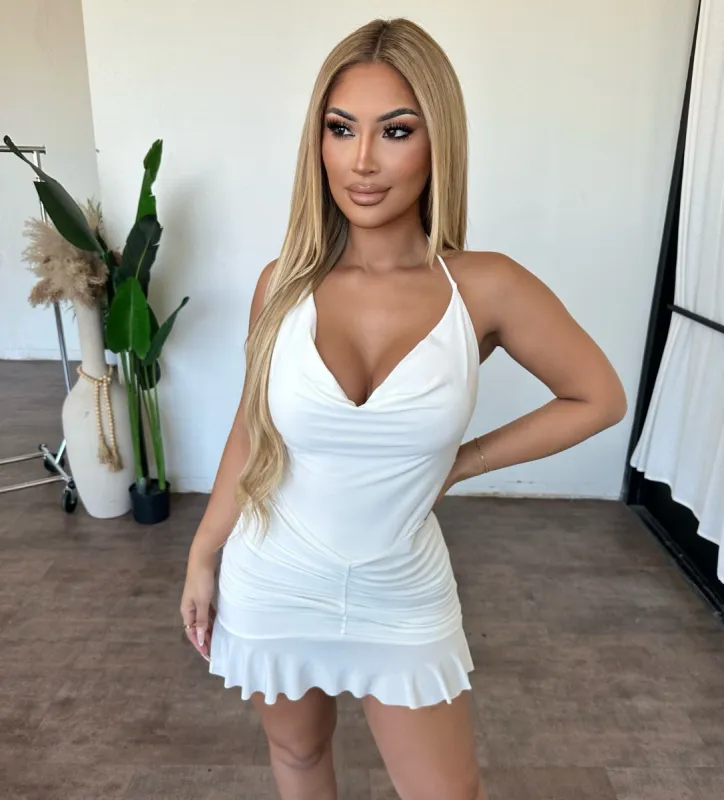 London Dress (White) sold by OOTDFash