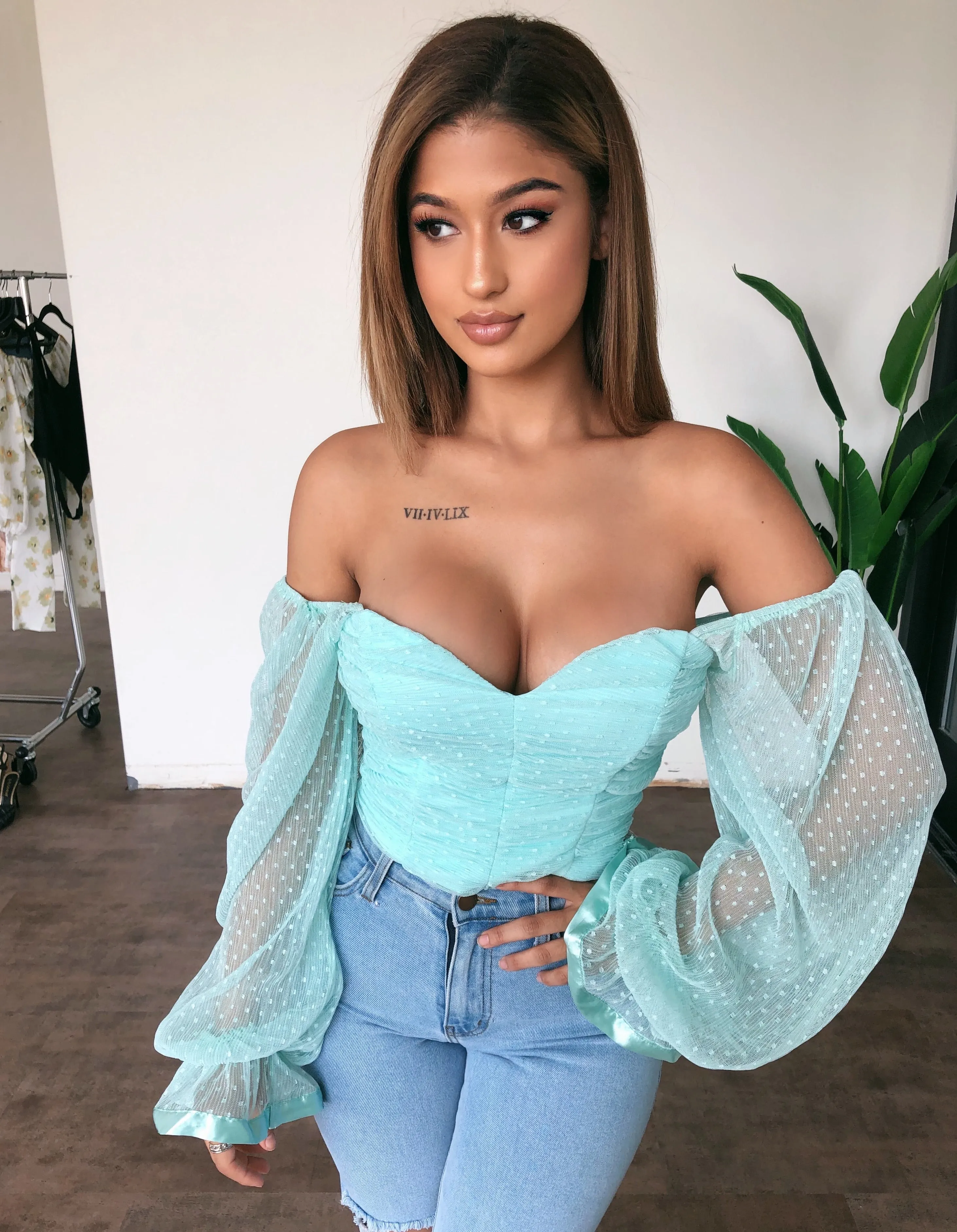 Audrey Long Sleeve Top(Mint)(FINAL SALE) sold by OOTDFash