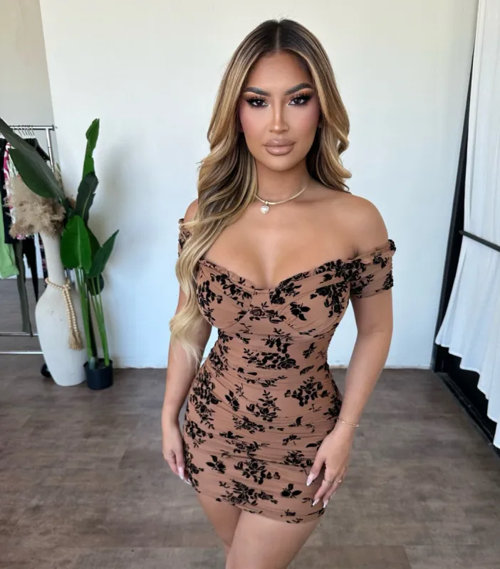 Shyla Mesh Dress(Camel) sold by OOTDFash