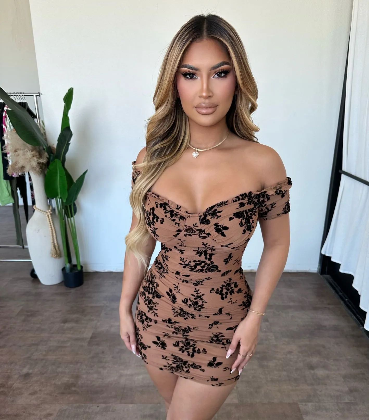 Shyla Mesh Dress(Camel) sold by OOTDFash