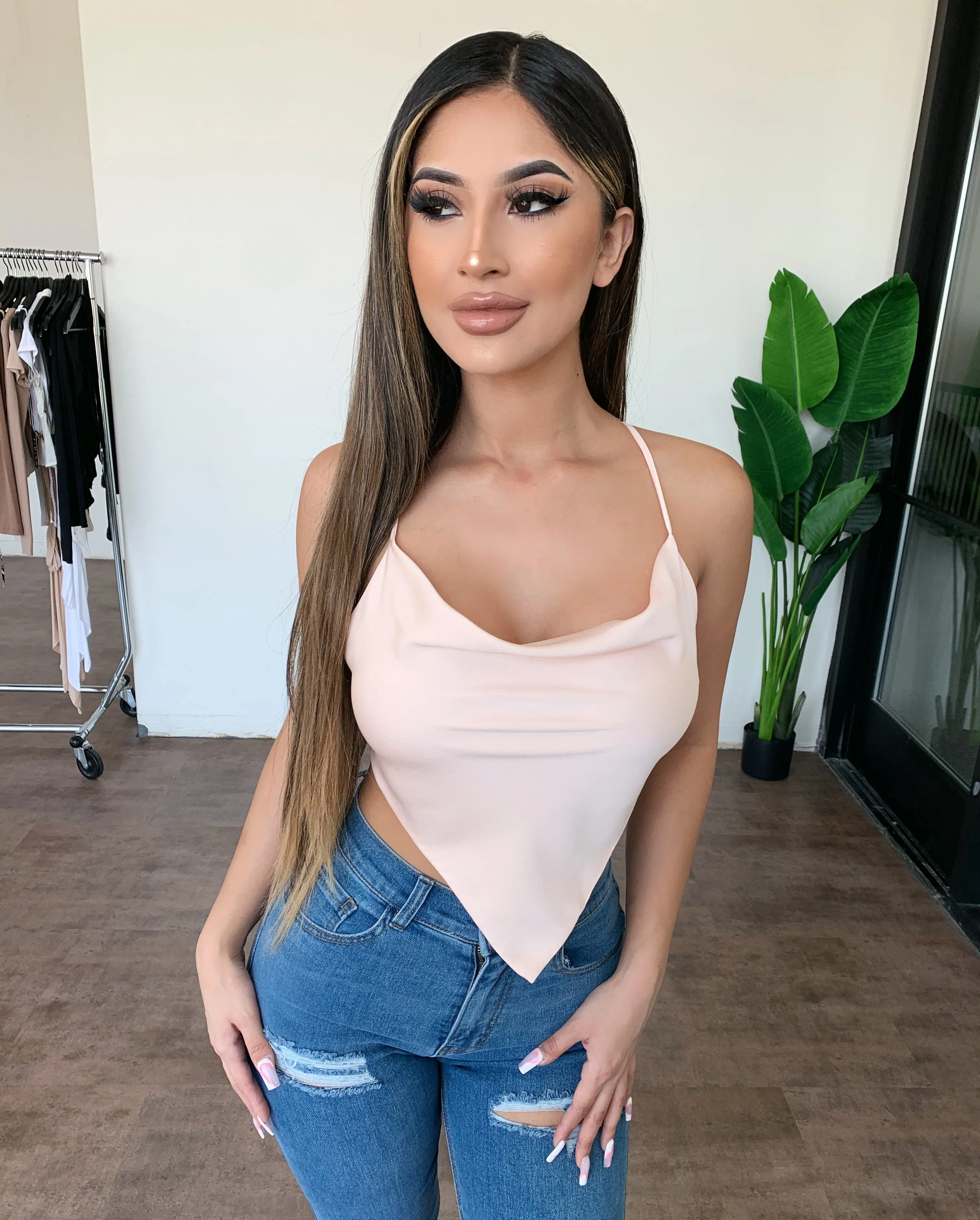 Lila Halter Top(Light Blush)(FINAL SALE) sold by OOTDFash