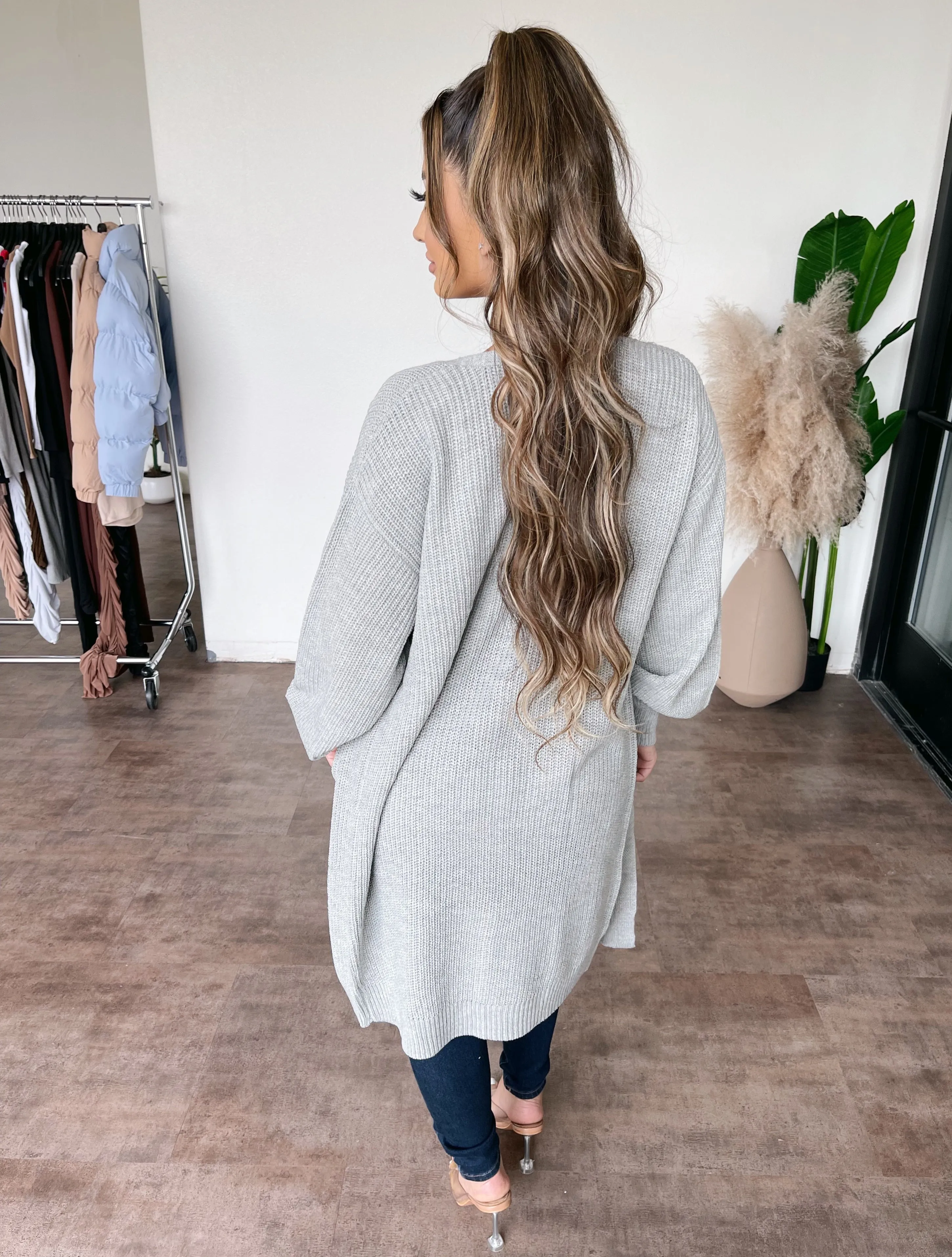 Lacey Long Sleeve Knit Cardigan(Heather Grey) sold by OOTDFash product image thumbnail 2