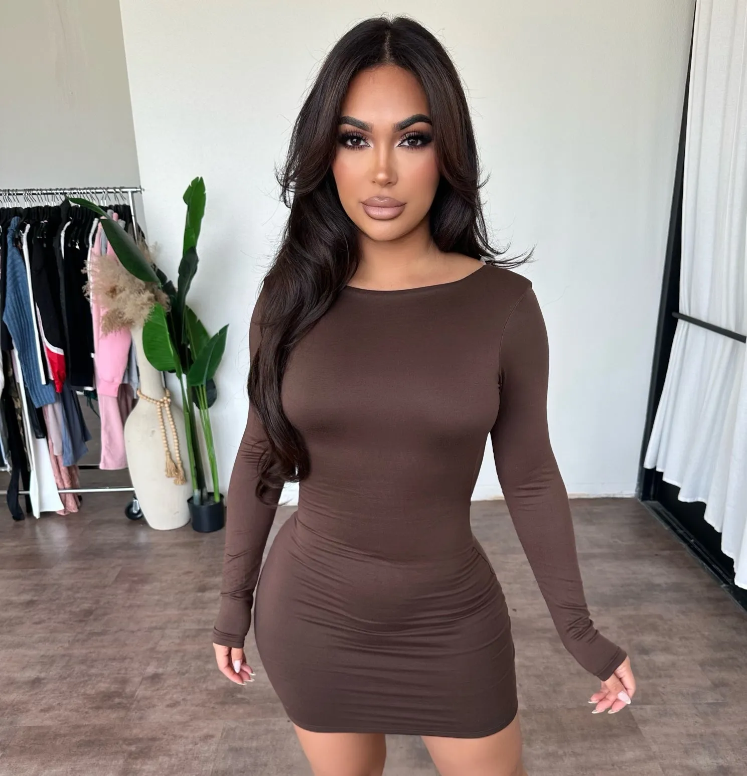 Elizabeth Dress (Brown) sold by OOTDFash