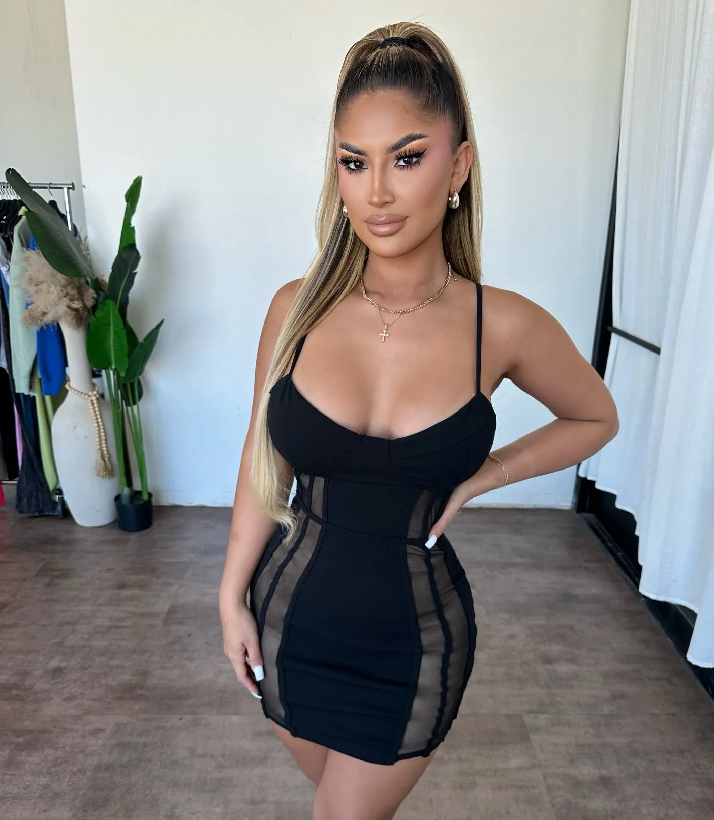 Sage Dress (Black/Nude) sold by OOTDFash