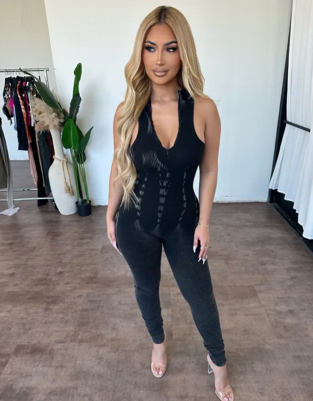 Leia Jumpsuit (Black) sold by OOTDFash