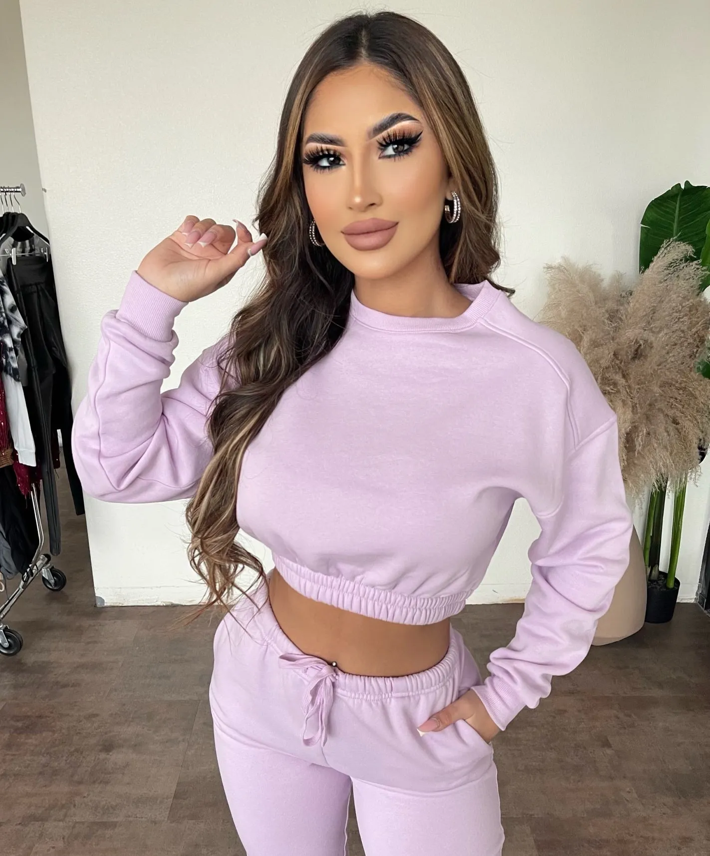 Derick Crewneck(Lavender) sold by OOTDFash