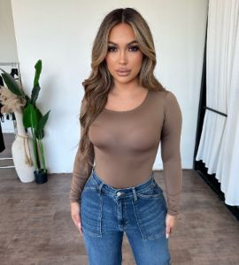 Chloe Bodysuit (Bronze) sold by OOTDFash