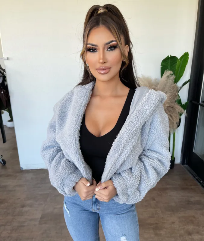 Blake Fur Jacket(Pale Blue) sold by OOTDFash
