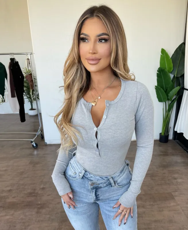Brenda Bodysuit(Heather Grey) sold by OOTDFash
