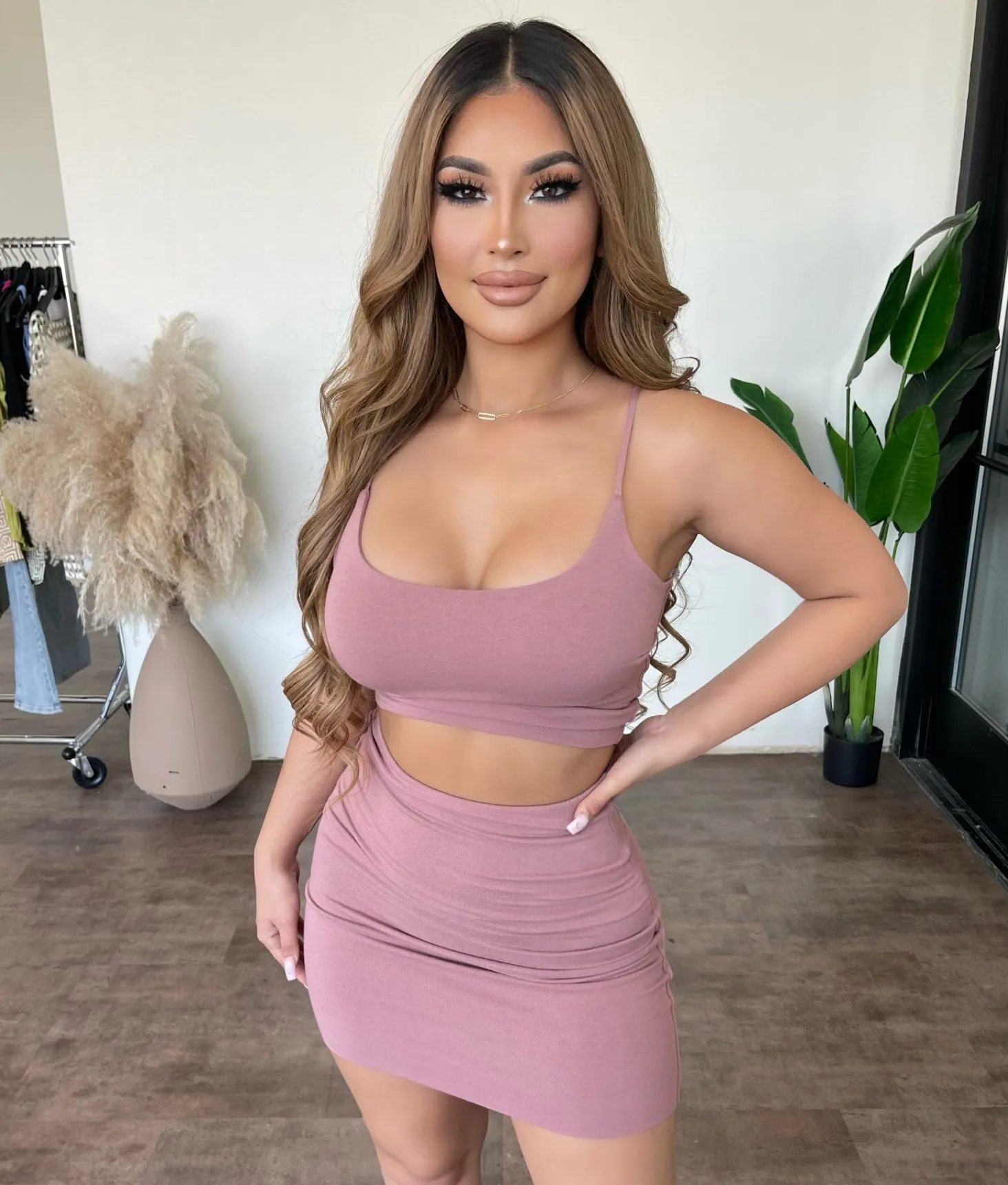 Ivy Skirt Set(Mauve Pale) sold by OOTDFash