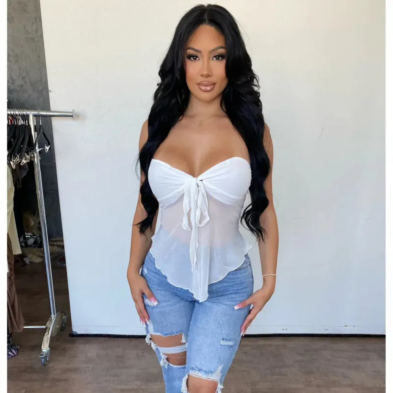 Yasmin Tube Top (White) sold by OOTDFash
