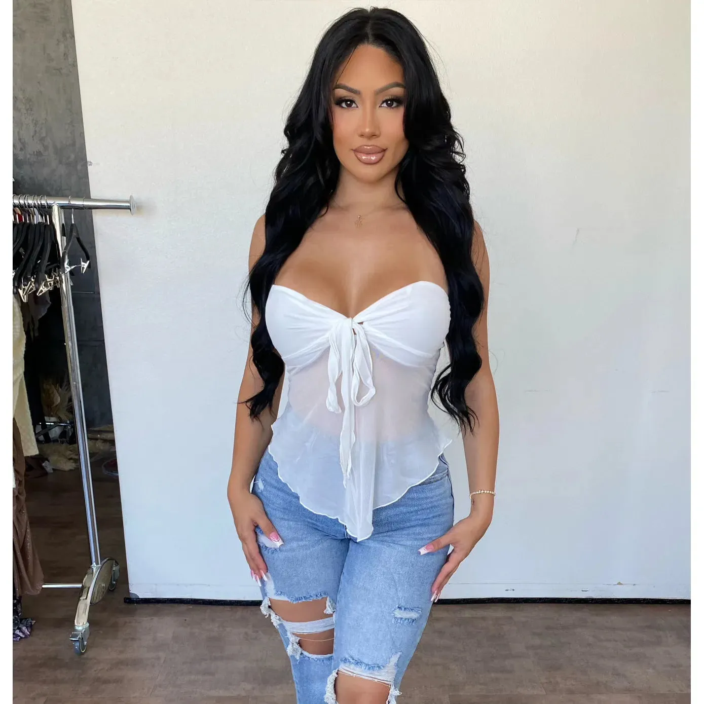 Yasmin Tube Top (White) sold by OOTDFash