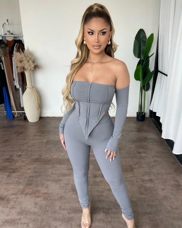 Eilana Set (Grey) sold by OOTDFash