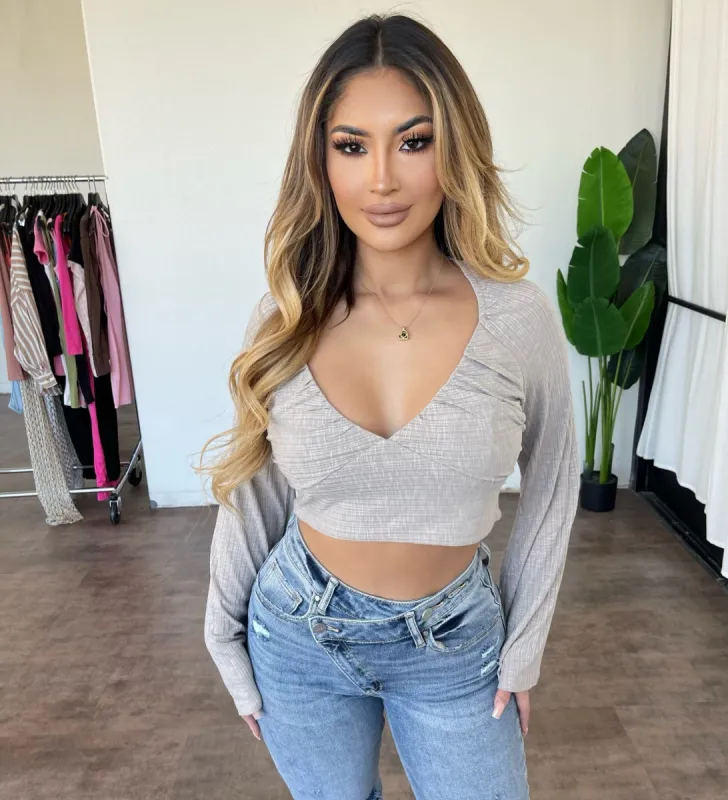 Alice Cropped Top(Taupe) sold by OOTDFash