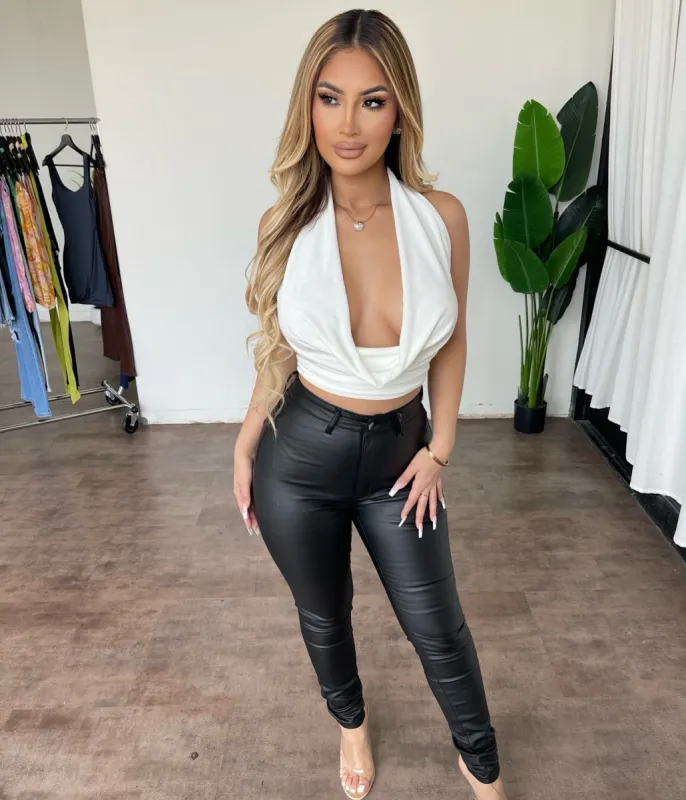 Chris Faux Leather Pants(Black) sold by OOTDFash