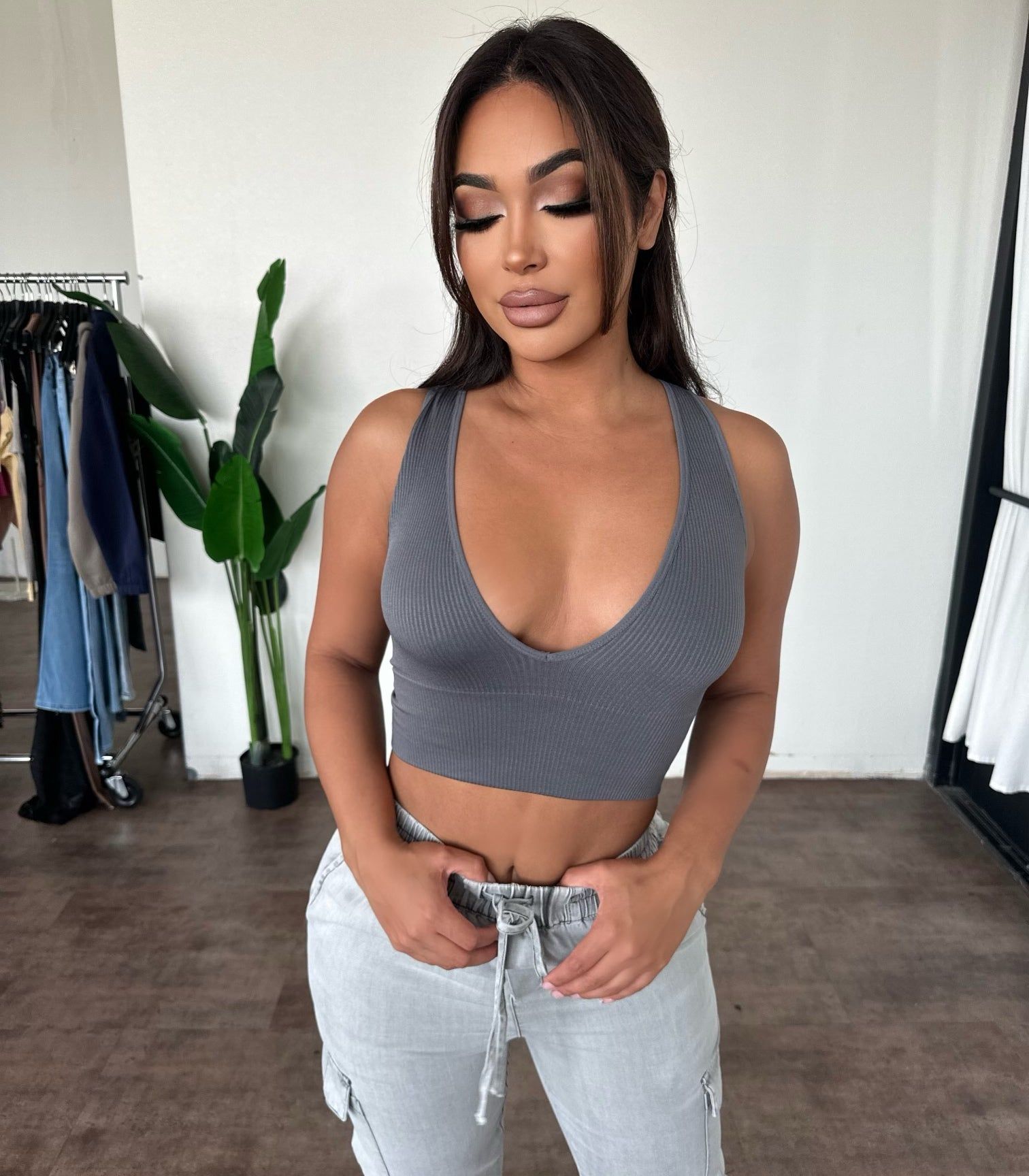 Caitlyn Top (Cool Grey) sold by OOTDFash