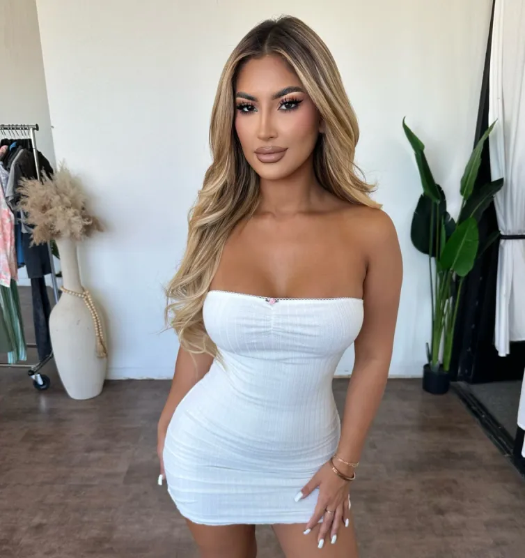 Lucy Dress (Off White) sold by OOTDFash