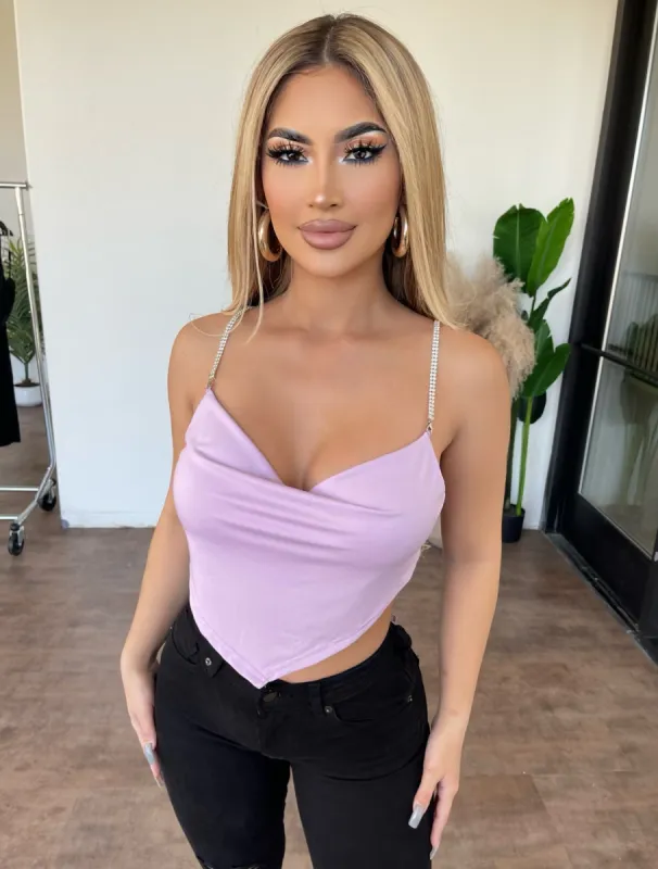 Dixie Cami Rhinestone Top(Lavender) sold by OOTDFash