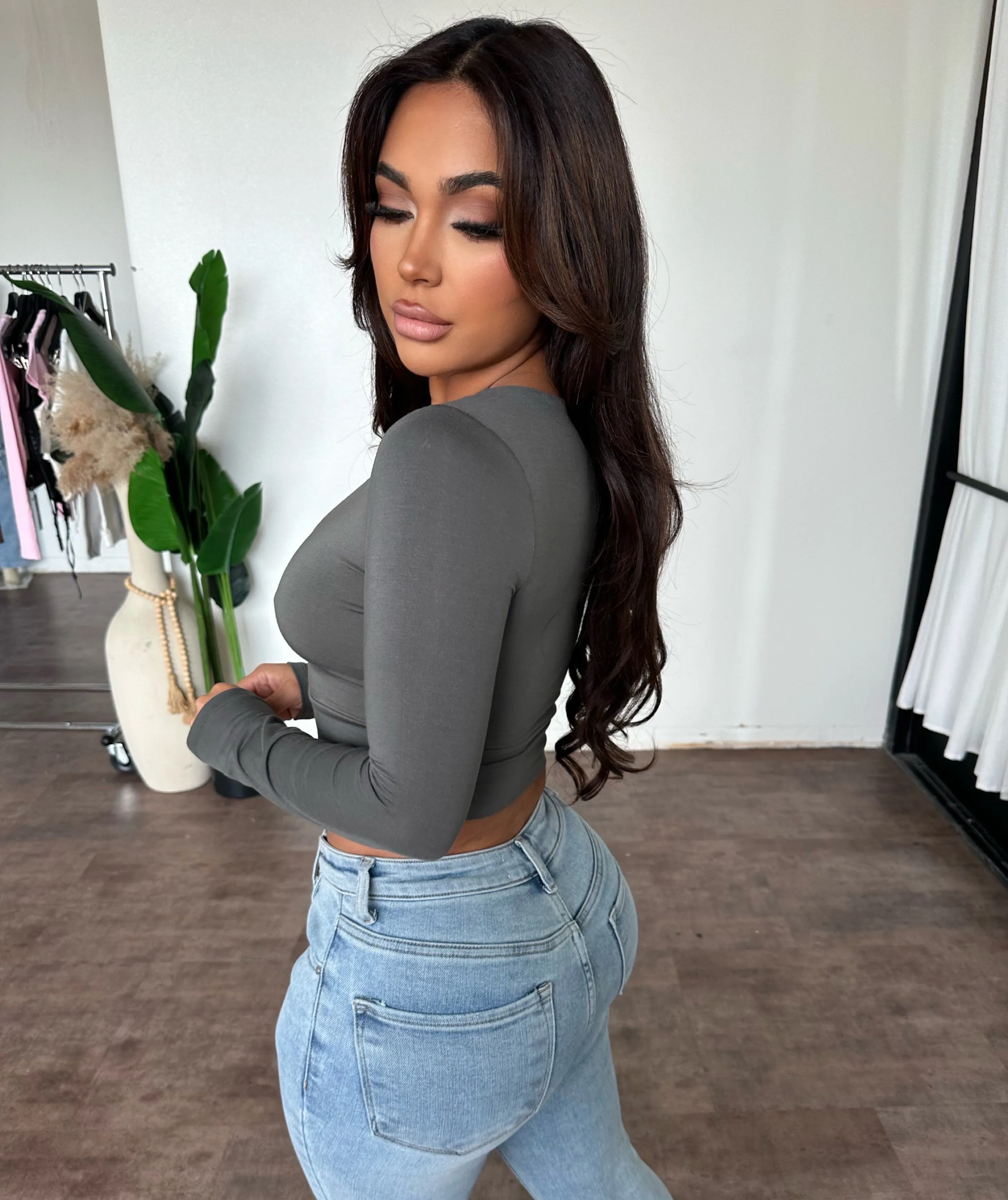 Avery Top (Grey/Olive) sold by OOTDFash product image thumbnail 2