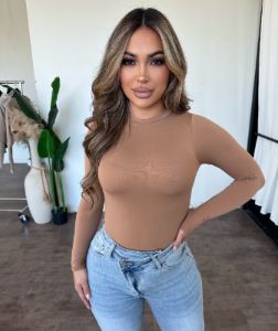 Bell Bodysuit (Light Camel) sold by OOTDFash