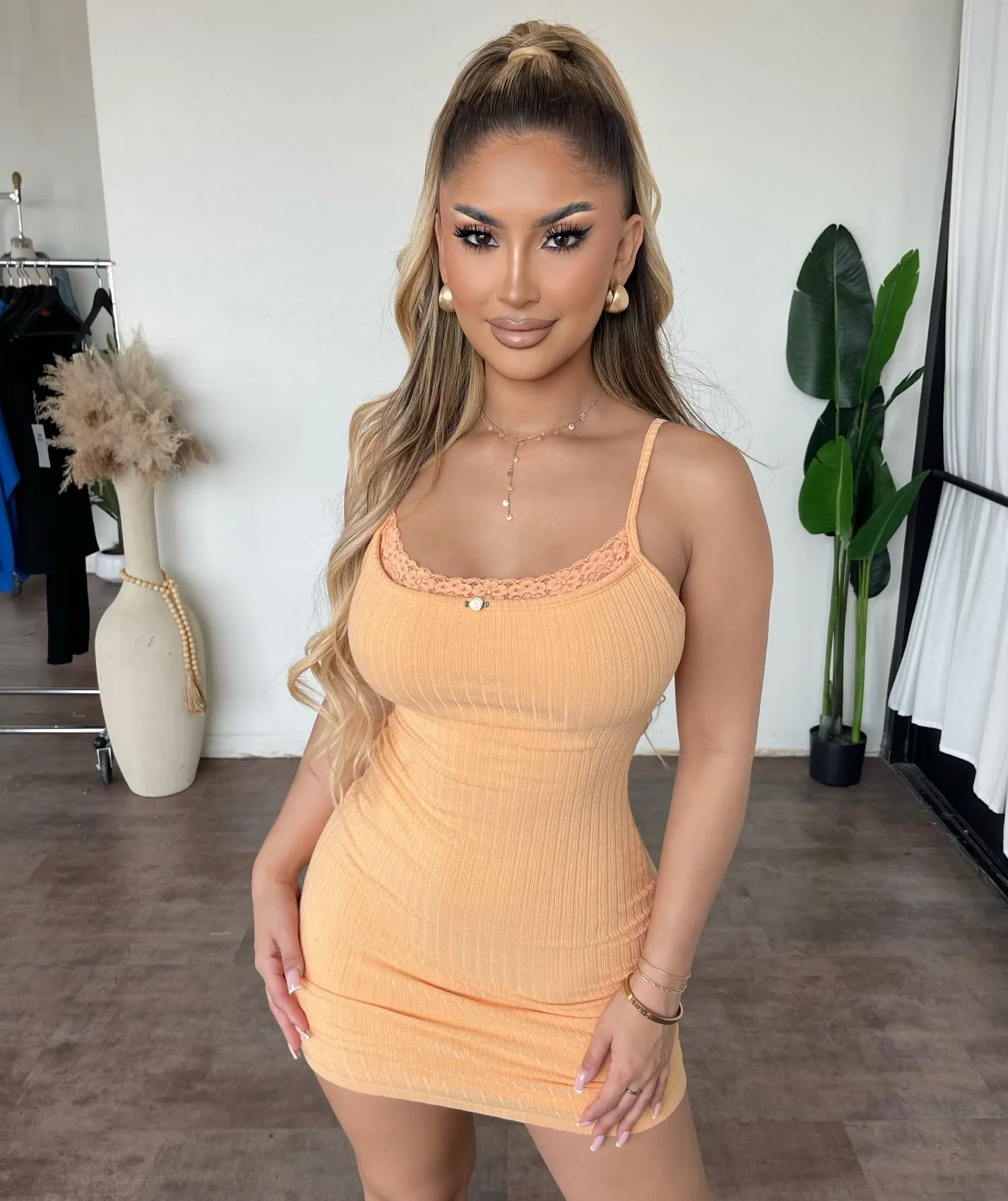 Diana Dress (Peach) sold by OOTDFash