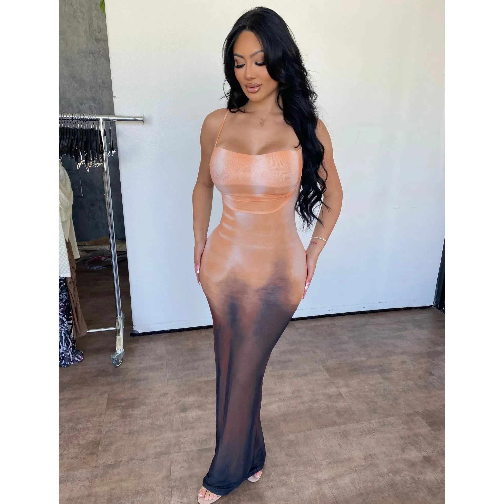 Bella Dress (Orange/Rust) sold by OOTDFash