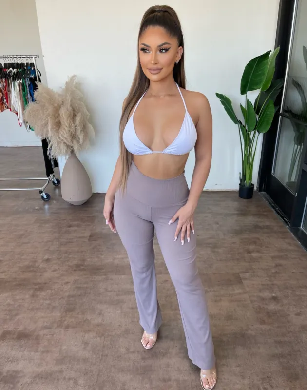 Rina Flare Pants(Mocha) sold by OOTDFash