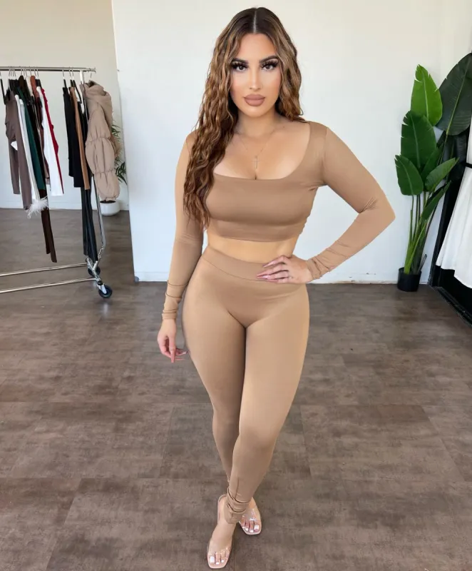 Polly Matching Set (Brown) sold by OOTDFash