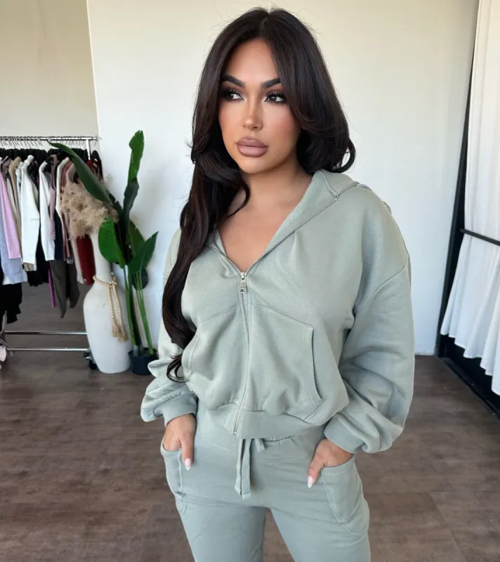 Brittany Hoodie (Sage) sold by OOTDFash