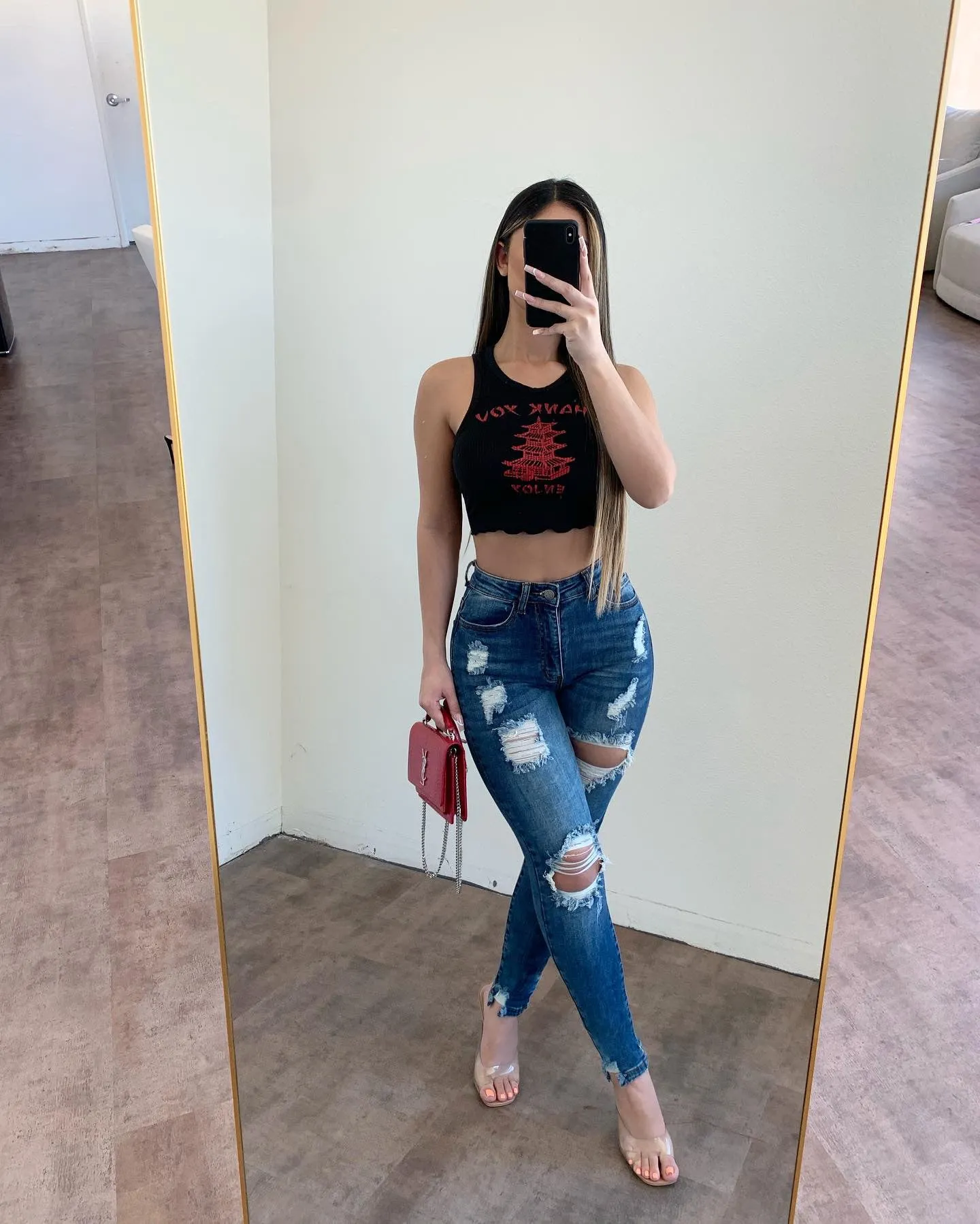 Mandy Tank Crop Top(Black/Red) sold by OOTDFash product image thumbnail 2