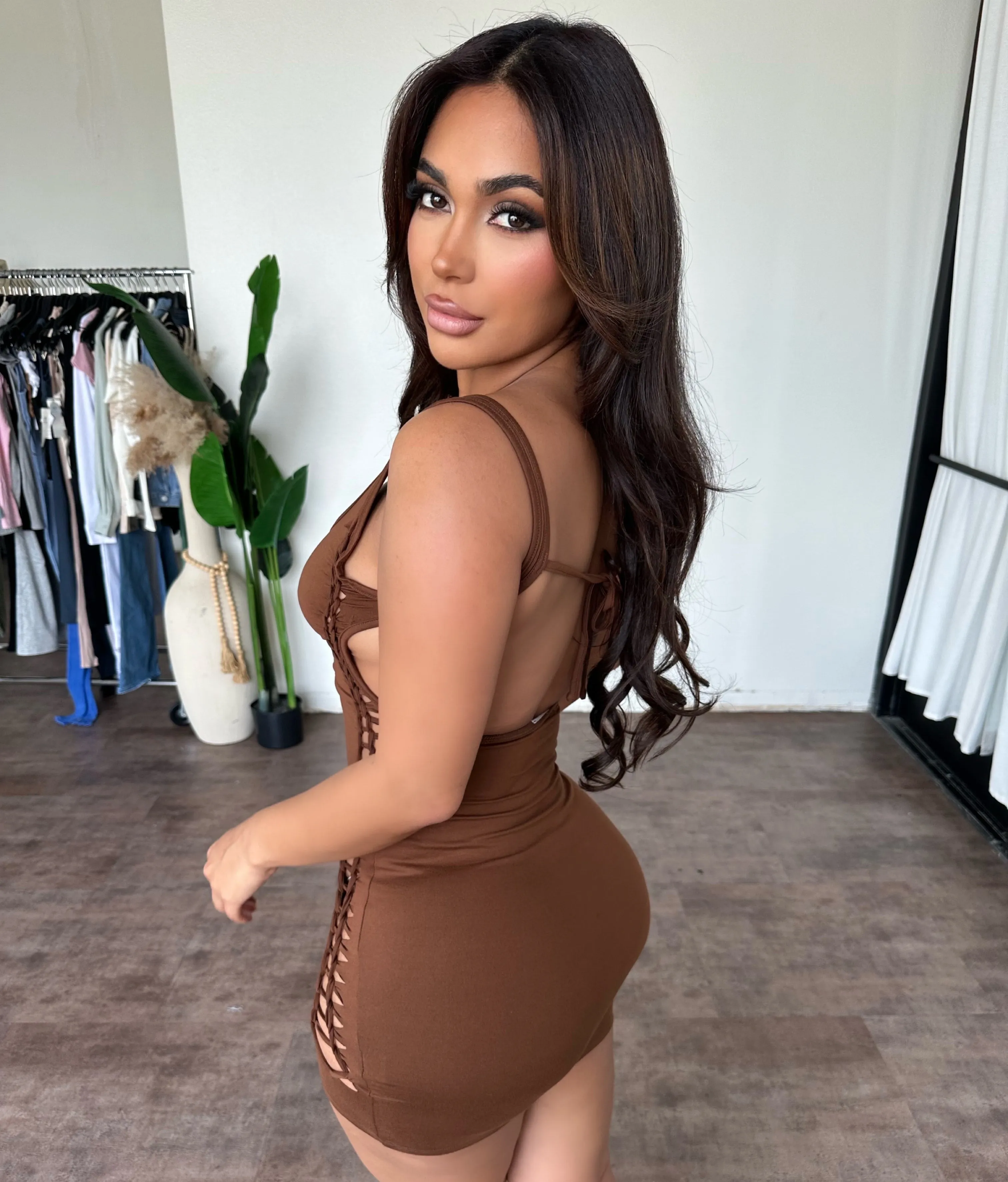 Camilia Dress (Brown) sold by OOTDFash product image thumbnail 2