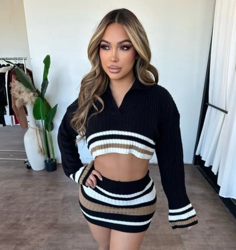 Tiffany Set (Black/Taupe) sold by OOTDFash