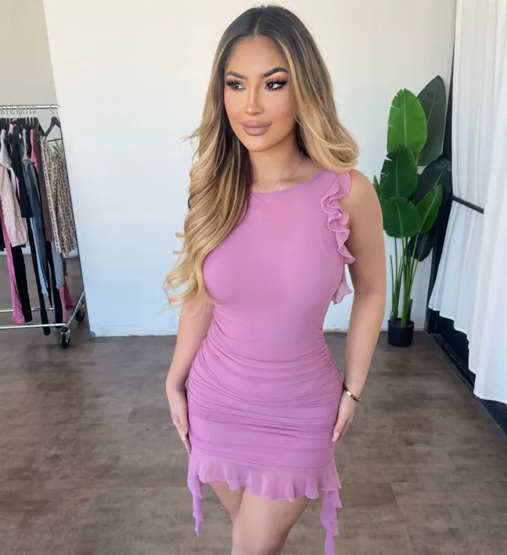 Cindy Mini Dress(Mauve) sold by OOTDFash