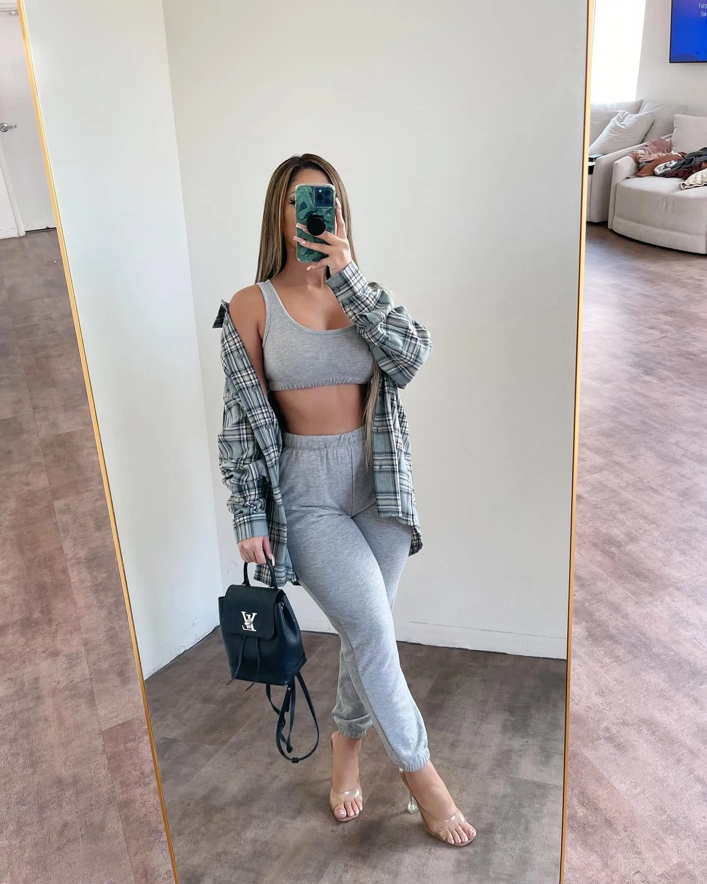 Lucy Tank Matching Set(Heather Grey) sold by OOTDFash product image thumbnail 2