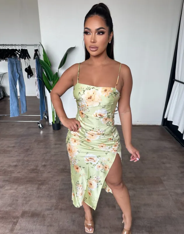 Chrissy Floral Dress(Green) sold by OOTDFash