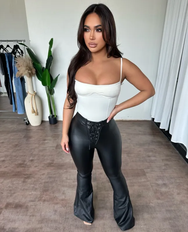 Brianna Faux Leather Leggings (Black) sold by OOTDFash