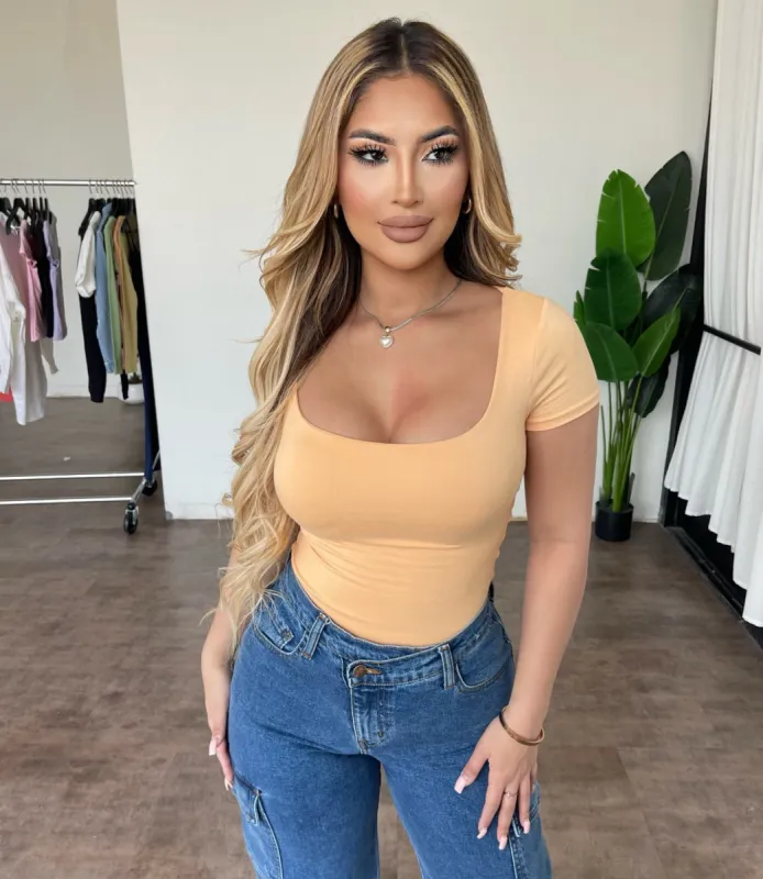 Reena Top(Peach) sold by OOTDFash