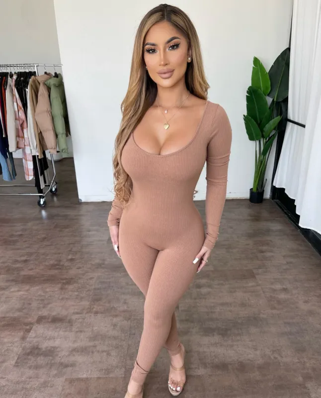 Ember Jumpsuit (Taupe) sold by OOTDFash