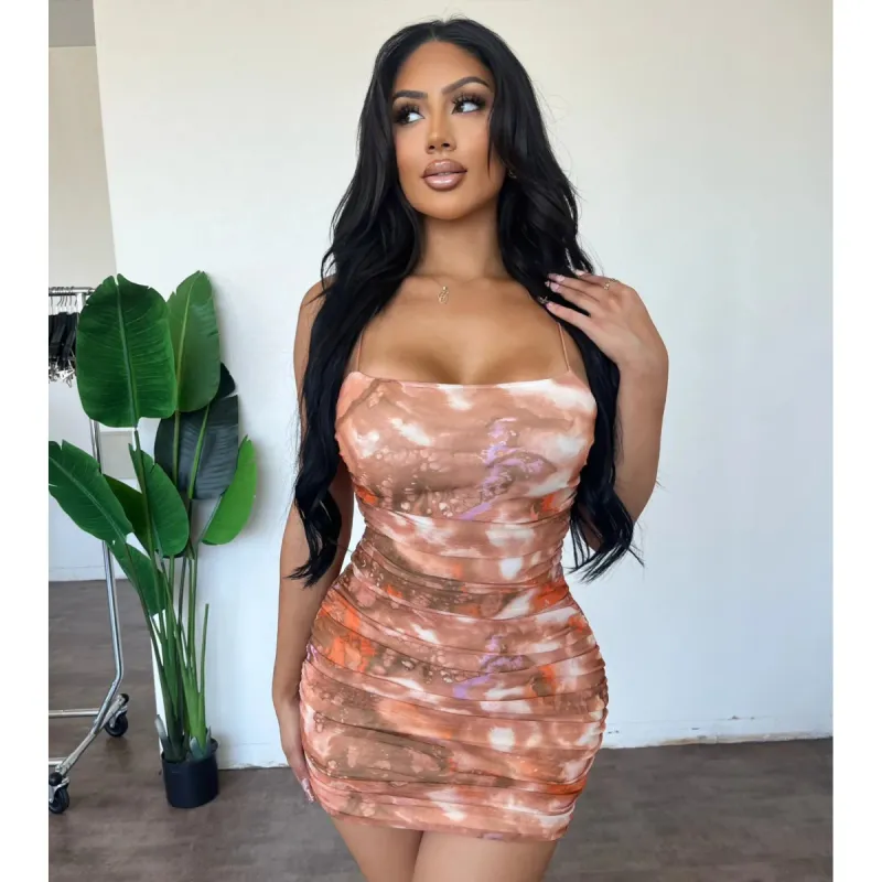 Stacy Dress (Orange) sold by OOTDFash