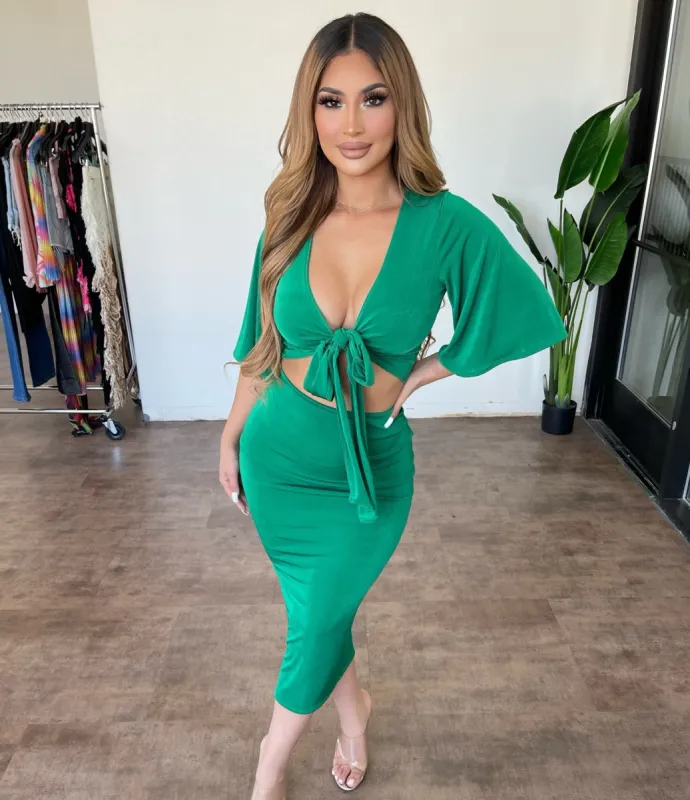 Sasha Two Piece Set(Green) sold by OOTDFash