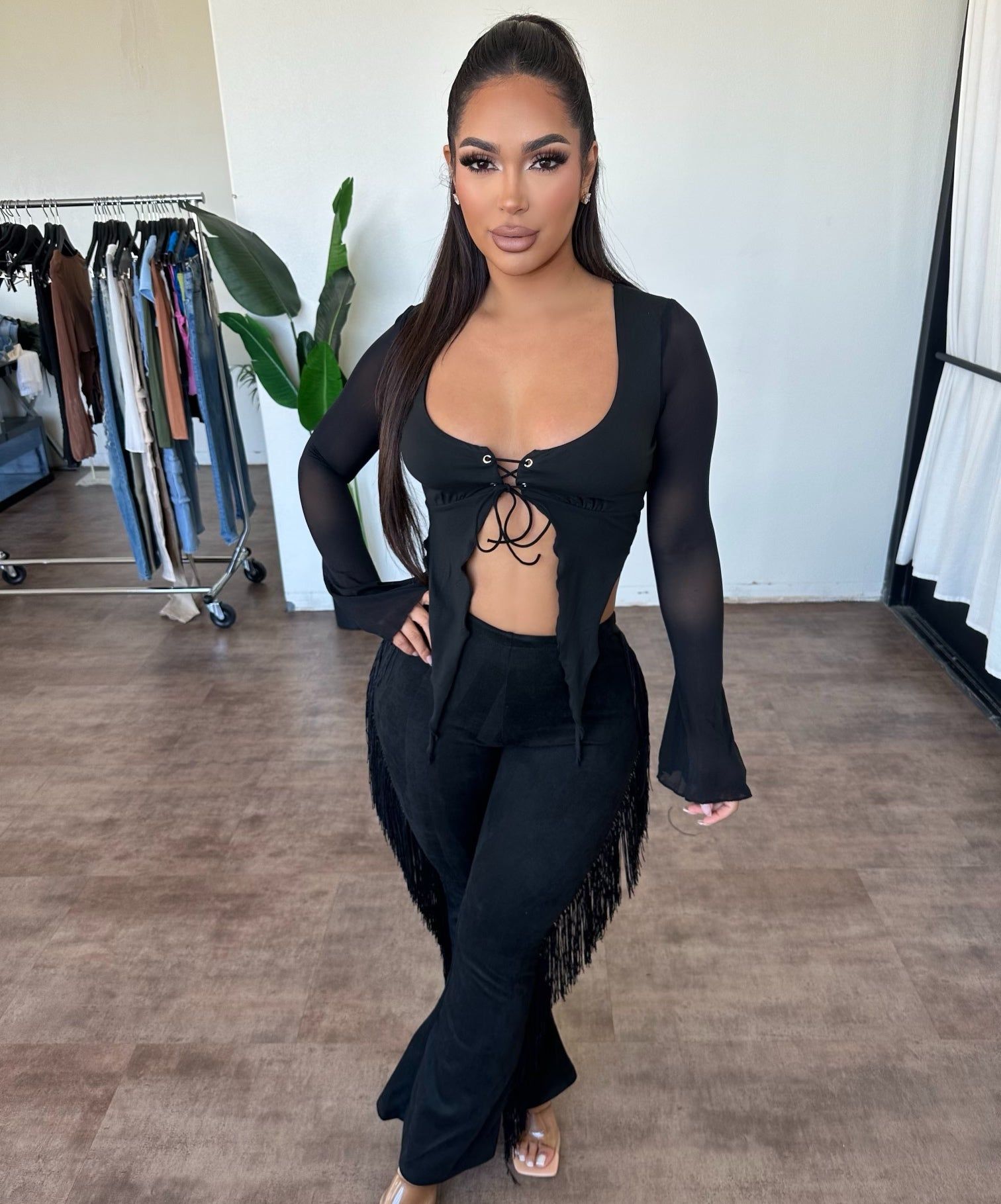 Cassy Fringe Bottoms(Black) sold by OOTDFash product image thumbnail 2