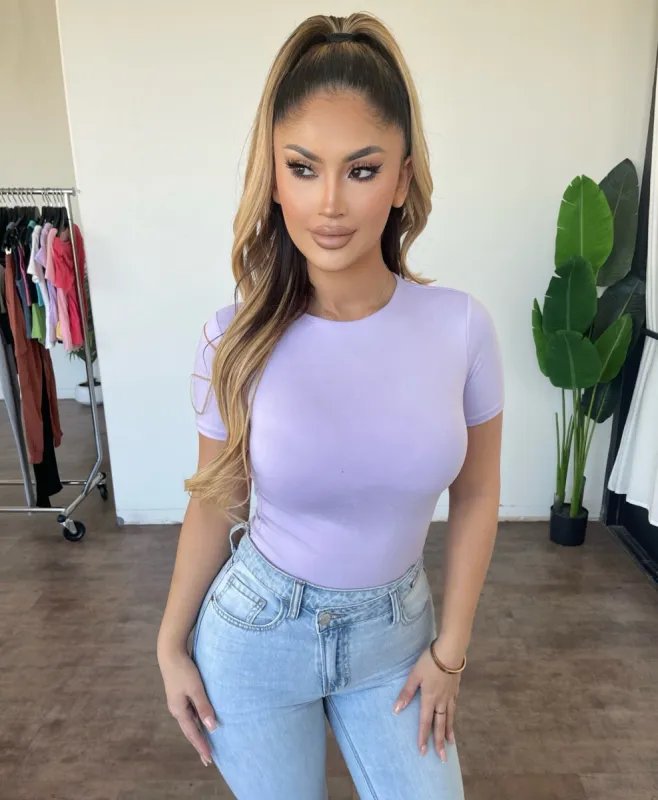 Kelly Short Sleeve Top(Lavender) sold by OOTDFash