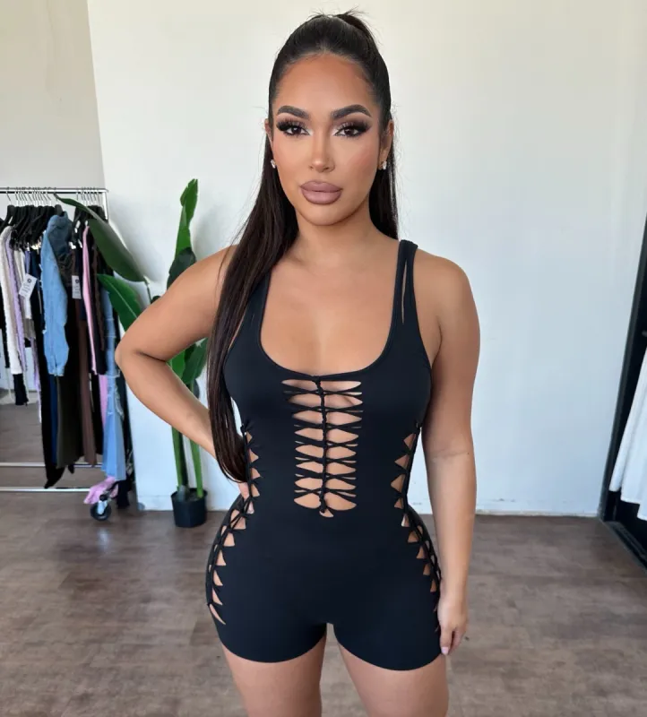 Daniella Romper (Black) sold by OOTDFash