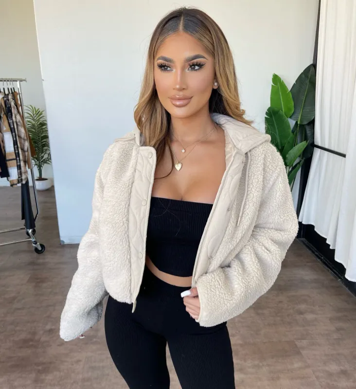 Cassidy Hooded Jacket(Ivory) sold by OOTDFash