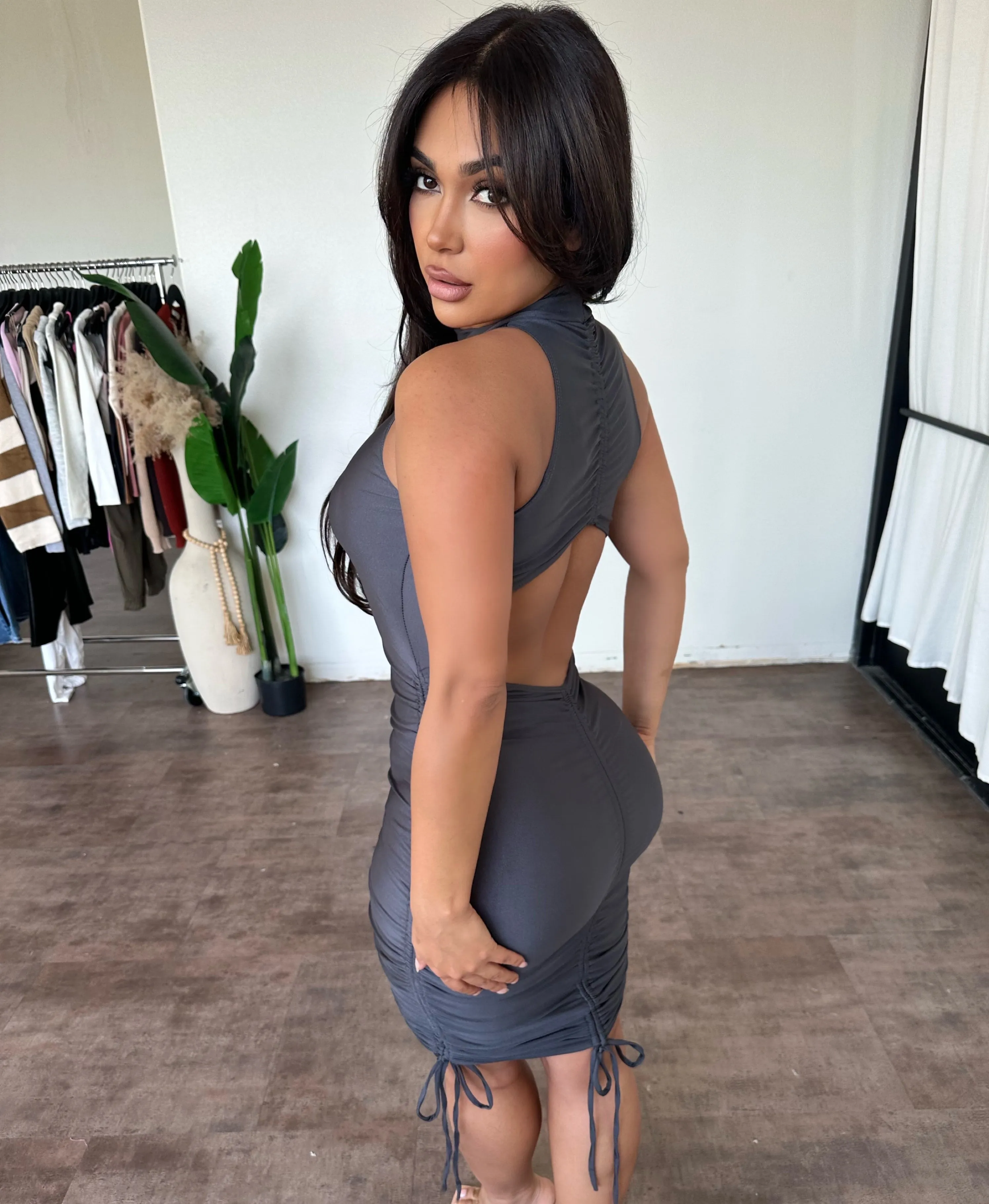 Everly Dress (Grey) sold by OOTDFash