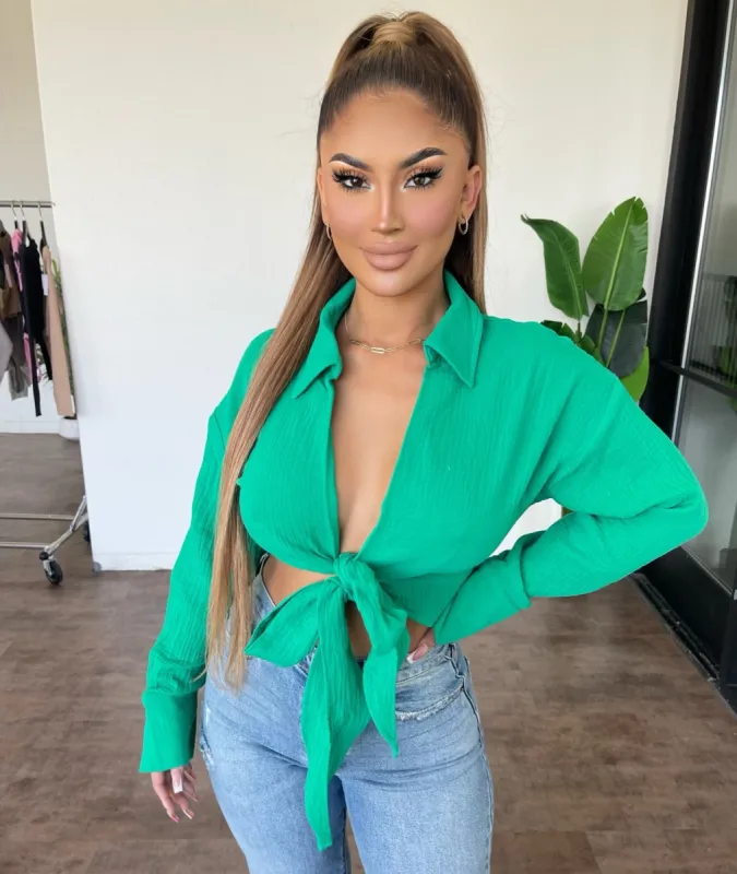 Zoey Top(Green) sold by OOTDFash